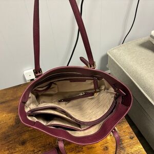 Michael Kors Charlotte Large Saffiano Leather Top-Zip Tote Bag - USED